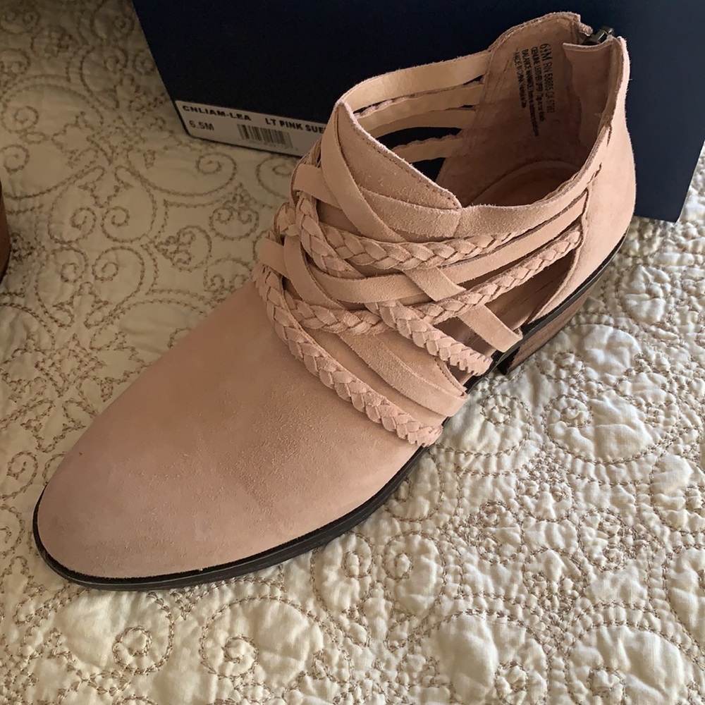CASLON Pink Suede Booties - Picture 10 of 11